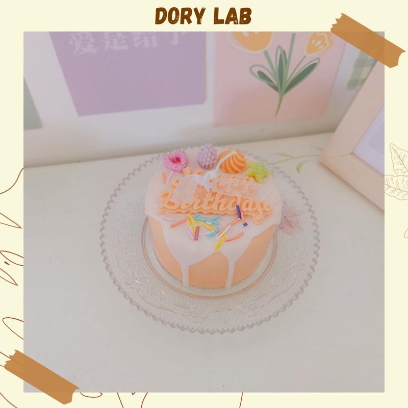 Nến Thơm Bánh Sinh Nhật Happy Birthday Lớn Handmade, Quà Tặng Ý Nghĩa, Độc Đáo - Dory Lab