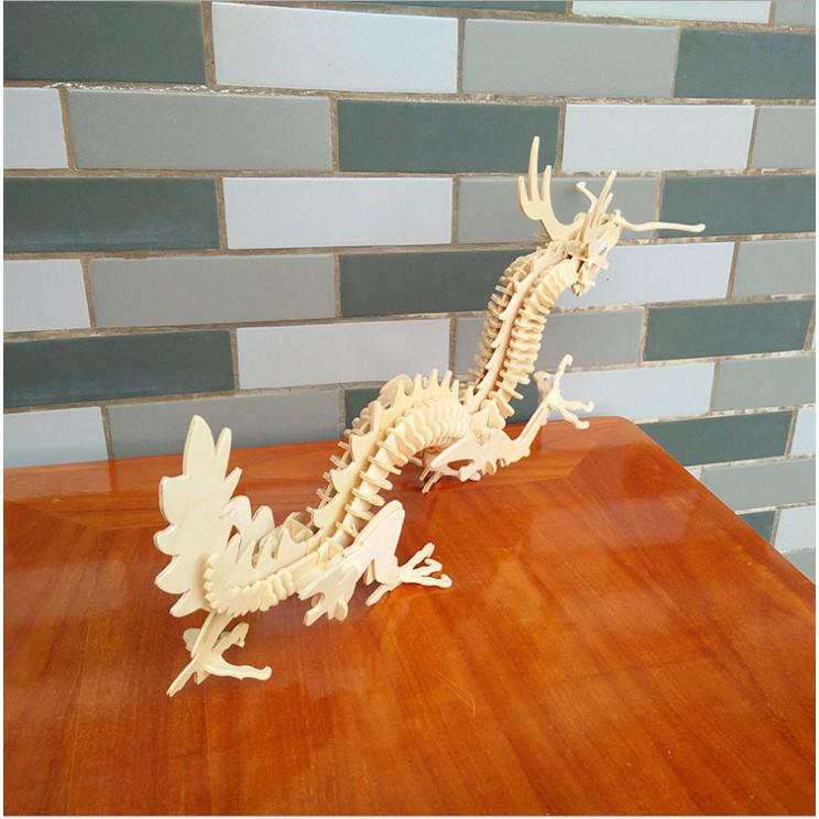 Đồ chơi lắp ráp gỗ 3D Mô hình Con Rồng Dragon