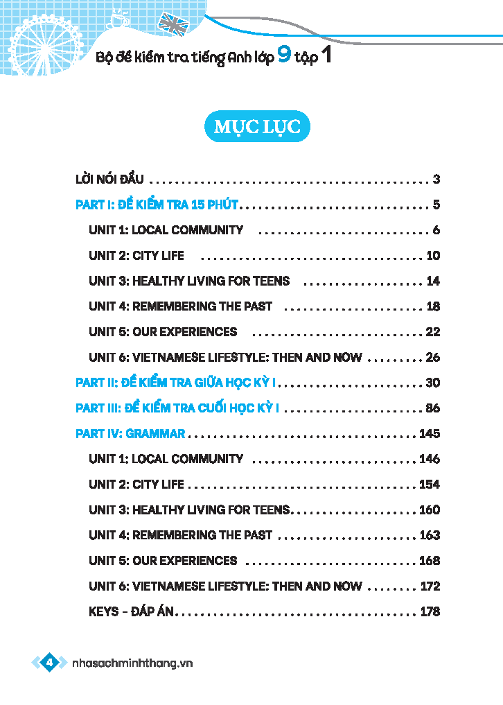 Sách GLOBAL SUCCESS - Bộ Đề Kiểm Tra Tiếng Anh Lớp 9 Tập 1 - Có Đáp Án