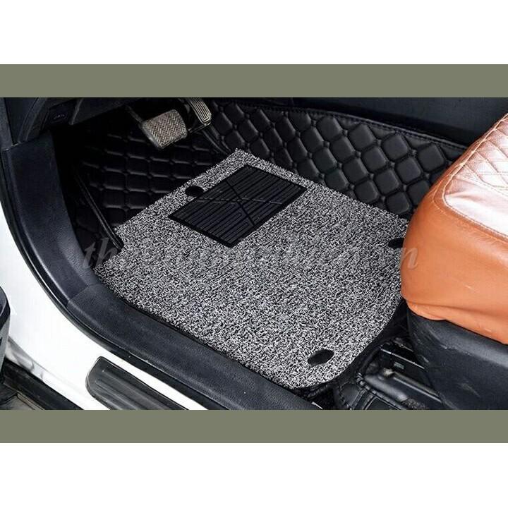 Combo LÓT CỐP FULL THÀNH VÀ THẢM SÀN DA 6D cho xe Mitsubishi Outlander