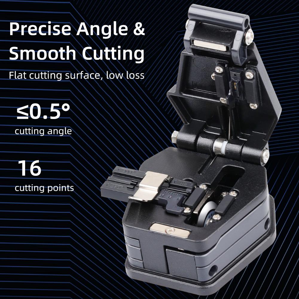 HB-6C Optical Fiber Cleaver Cable Cutting Tool High Precision Optical Fiber Cleaver Stable Angle Stainless Steel Slides