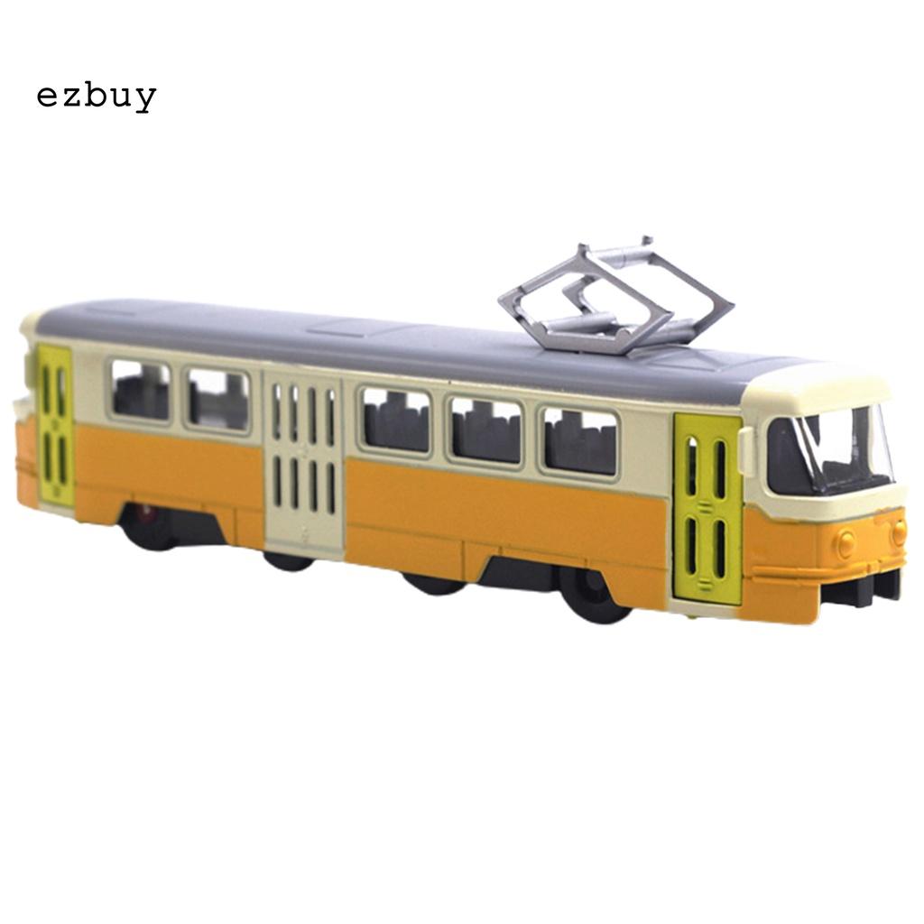 Light Effects Simulation Tram Model Alloy Trolley Bus Simulation Model Detailed for Children