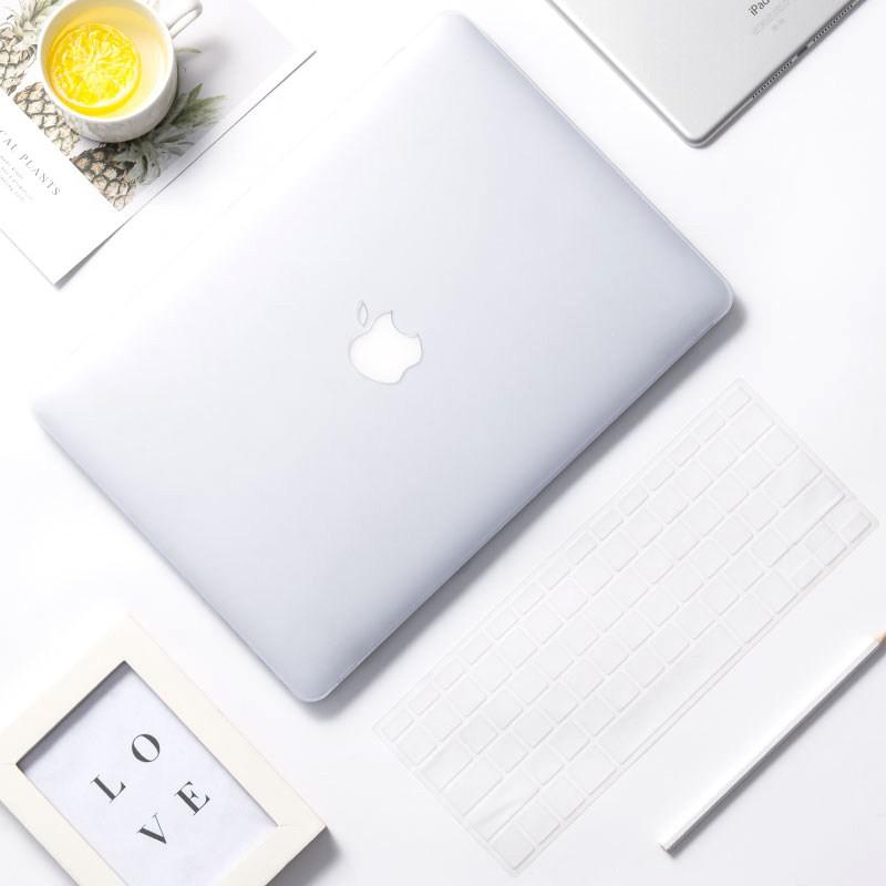 Combo 5in1 Case,Ốp dành cho Macbook Và Phủ Phím Màu Trong Mờ (Tặng Kèm Miếng Dán Màn Hình,Nút Chống Bụi,Kẹp Chống Gãy Sạc)