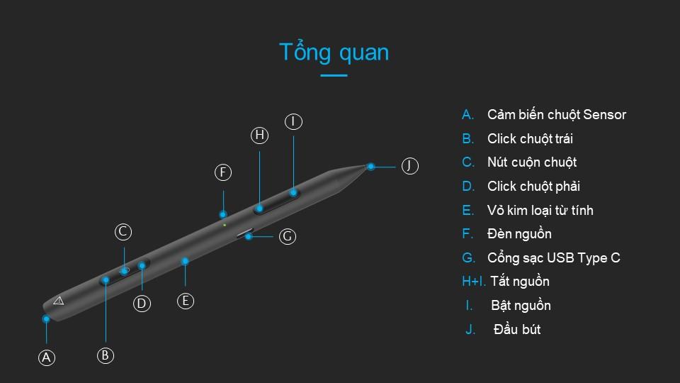 Bút cảm ứng tích hợp chuột Adonit Note-M - Hàng chính hãng