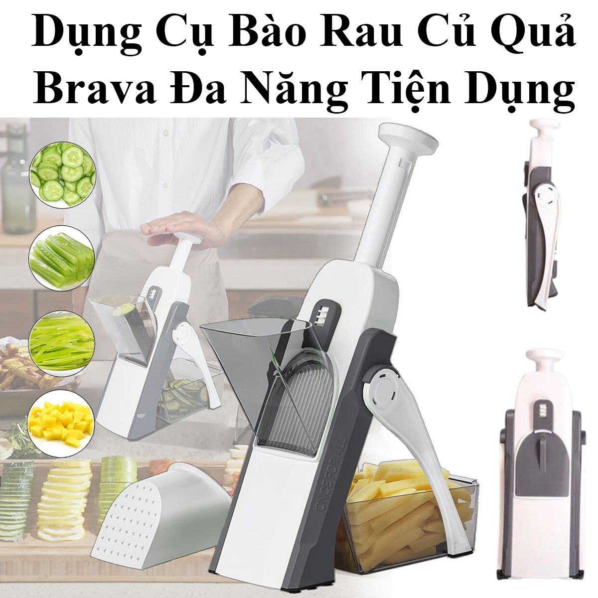 Dụng Cụ Bào Rau Củ Quả Brava Đa Năng Cao Cấp
