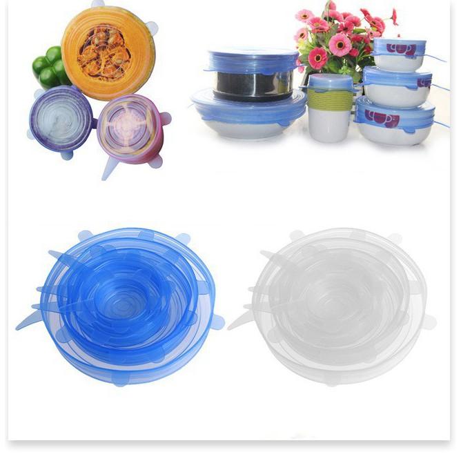 Combo 6 nắp đậy thực phẩm chất liệu silicon