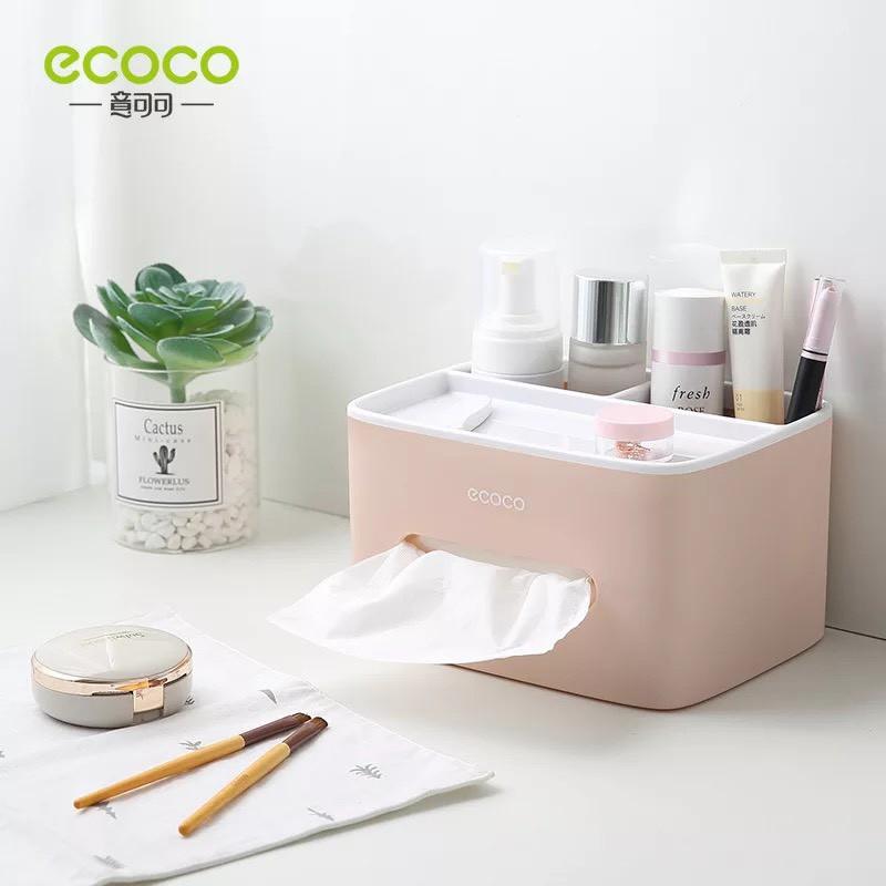 (Ecoco SIÊU RẺ) Hộp đựng giấy ăn kèm khay tiện ích Ecoco mã 1602