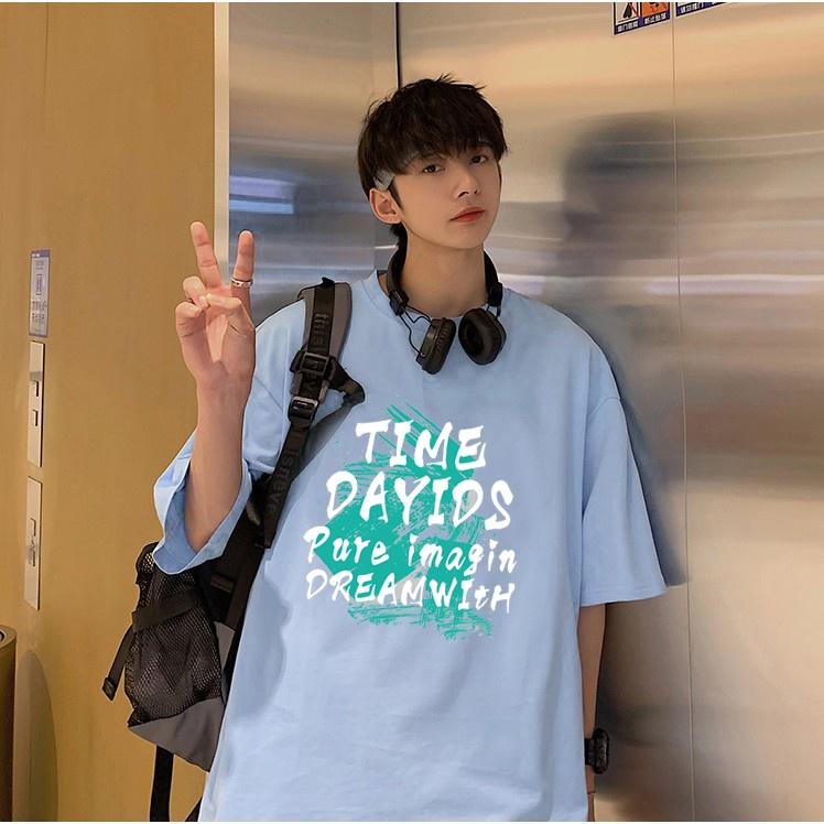 Áo phông cổ tròn, Áo Hè in chữ TIME DAYIDS cực chất cho nam nữ