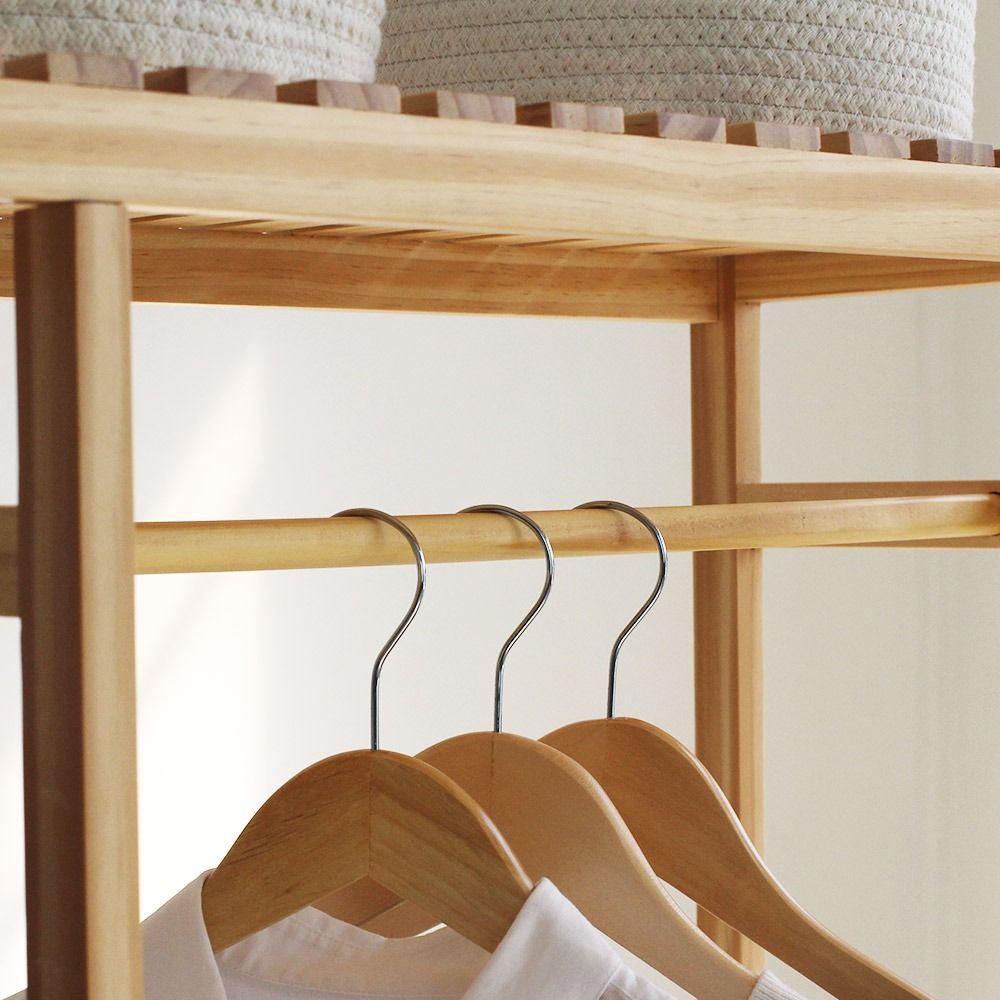 TỦ TREO QUẦN ÁO GỖ THÔNG DOUBLE HANGER Dài 85 x Cao 150 x Rộng 35cm