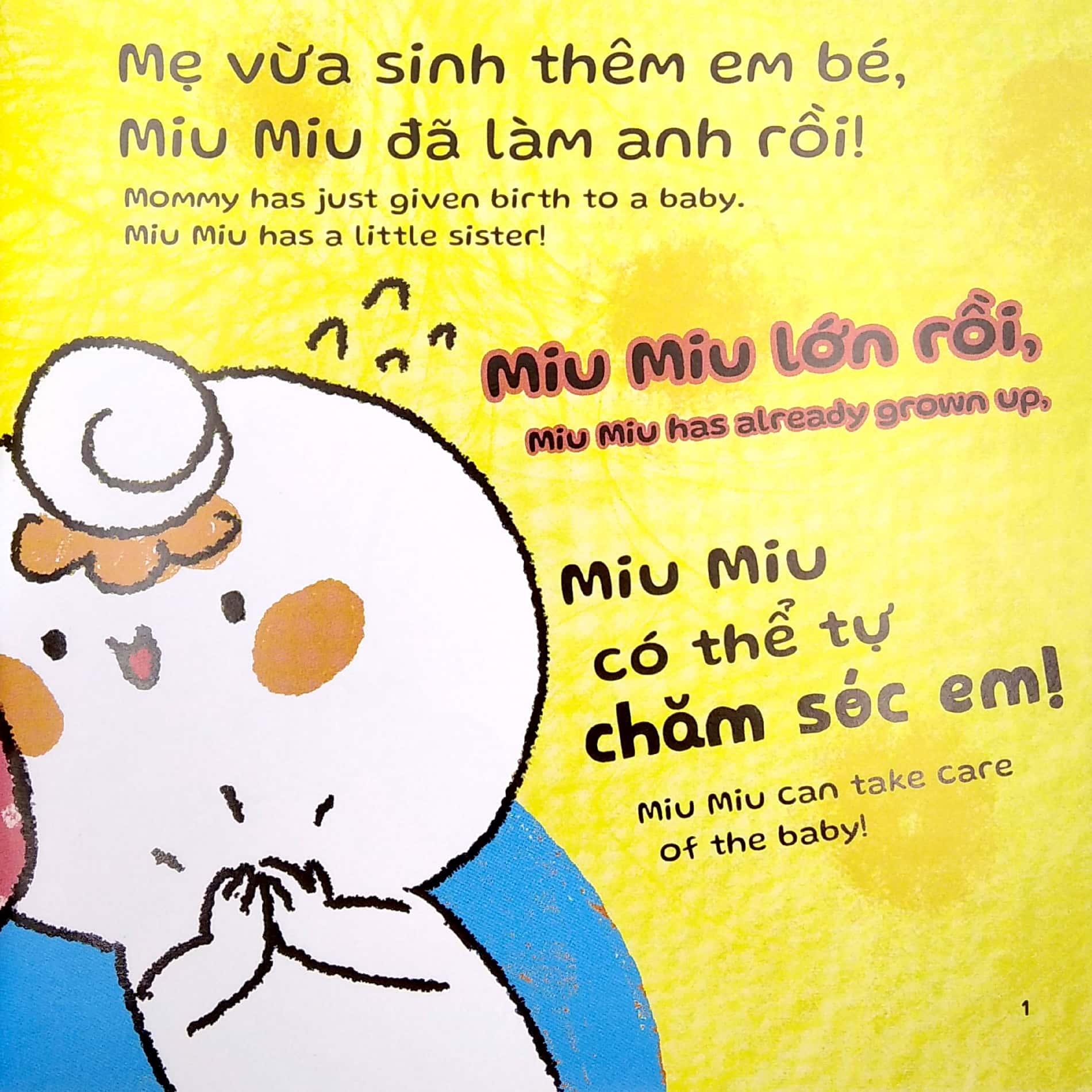 Sách Ehon Miu Miu Tự Lập Phần 2 Song Ngữ - Có Em