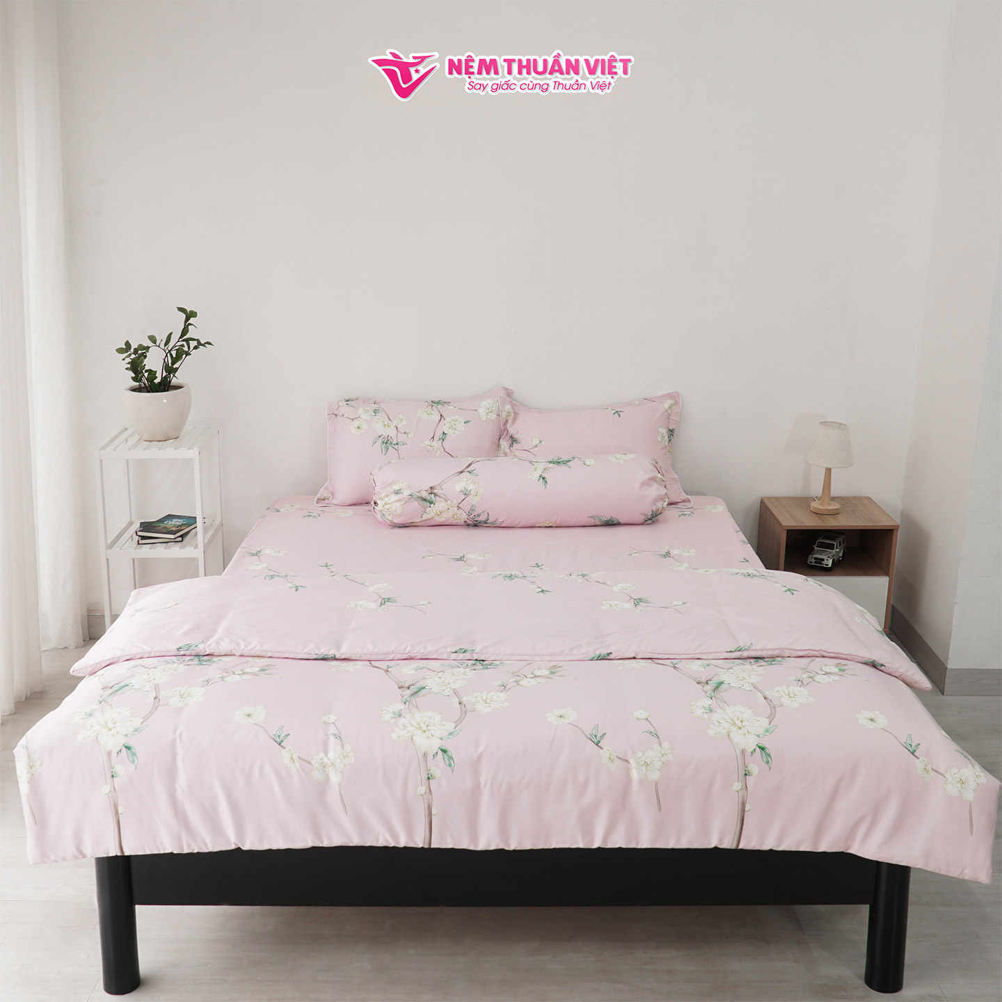 Chăn Mền Tencel Thuần Việt Cao Cấp -  Hoạ Tiết Hoa Mẫu Đơn Hồng TVM09 180x200