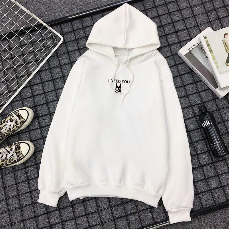 ÁO HOODIE UNISEX Nam Nữ In I need you - Áo khoác nỉ nam nữ