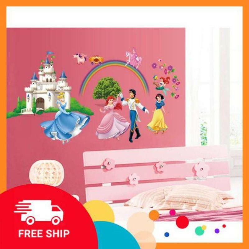 Decal dán tường công chúa hoàng tử cho bé