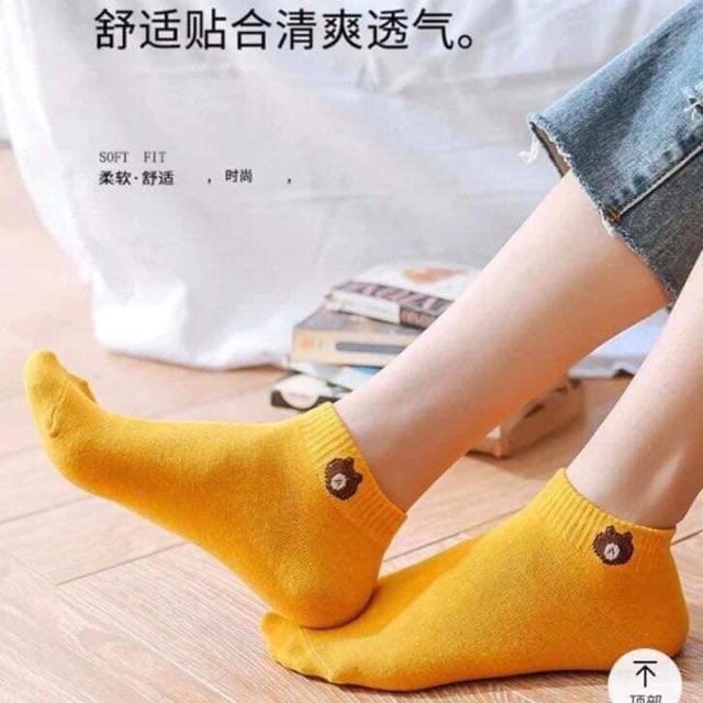 Sét 10 đôi tất hình gấu nâu