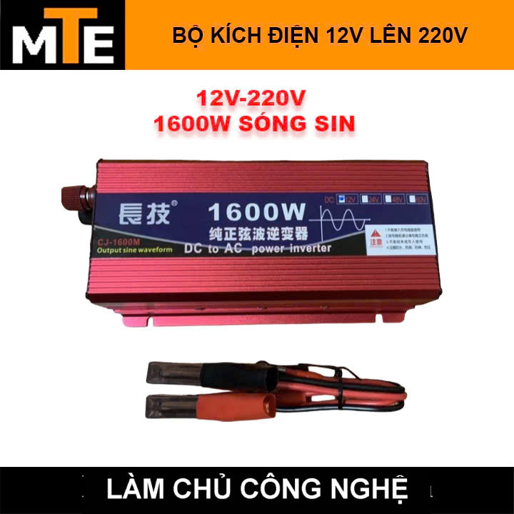 Inverter Kích Điện 12V Sang 220V Sóng Sin Chuẩn 1600W – Giải Pháp Dự Phòng Khi Cúp Điện đèn trợ sáng