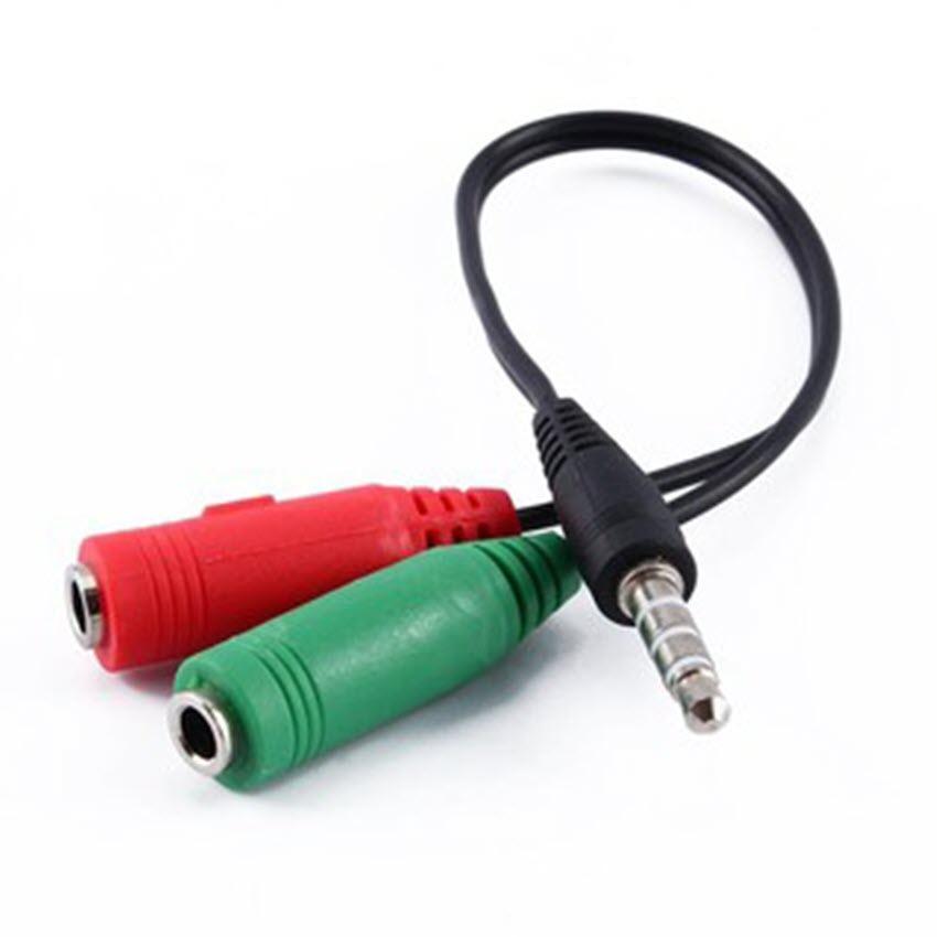 Cáp Chia Mic và Audio chuẩn 3.5 cho ĐIện thoại hát karaoke