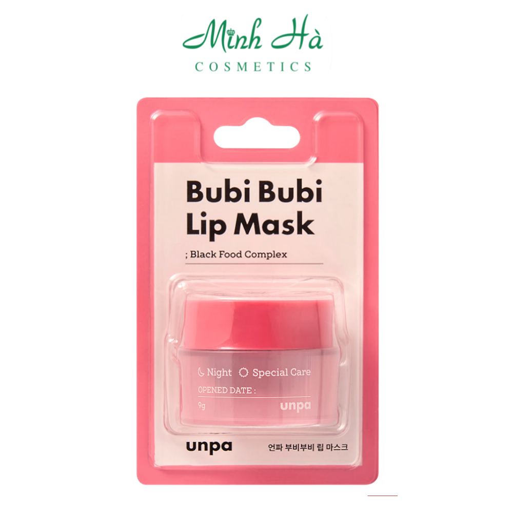 Mặt nạ ngủ môi Unpa Bubi Bubi Lip Mask 10ml giúp môi ẩm mịn và căng mọng