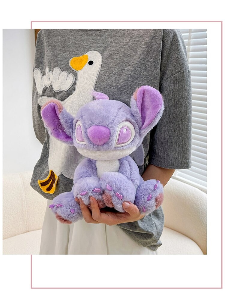 Gấu bông Stitch màu tím – Quà tặng thú nhồi bông nhân vật hoạt hình siêu dễ thương – Size từ 25 đến 80 cm – Gối ôm cho bé ngủ ngon
