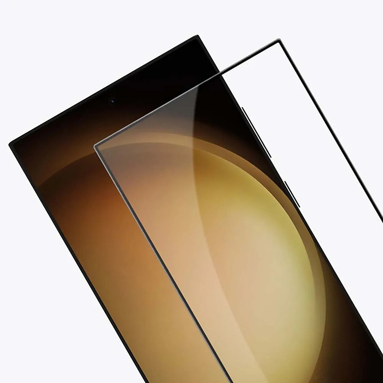 Miếng dán kính cường lực chống nhìn trộm cho Samsung Galaxy S24 Ultra hiệu ANANK 3D - Mỏng 0.33mm, vác mép 3D, Độ cứng 9H, cảm biến vân tay nhạy - Hàng nhập khẩu