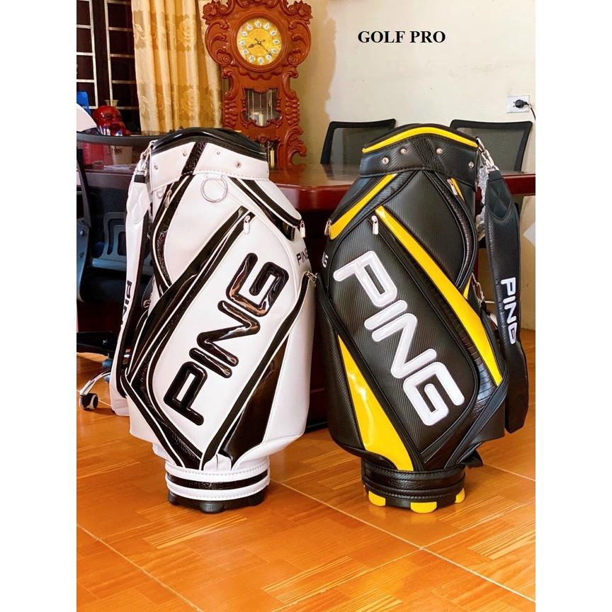 Túi gậy golf Ping túi đựng 14 - 16 gậy da PU chống nước 5 ngăn cao cấp shop GOLF PRO TM022