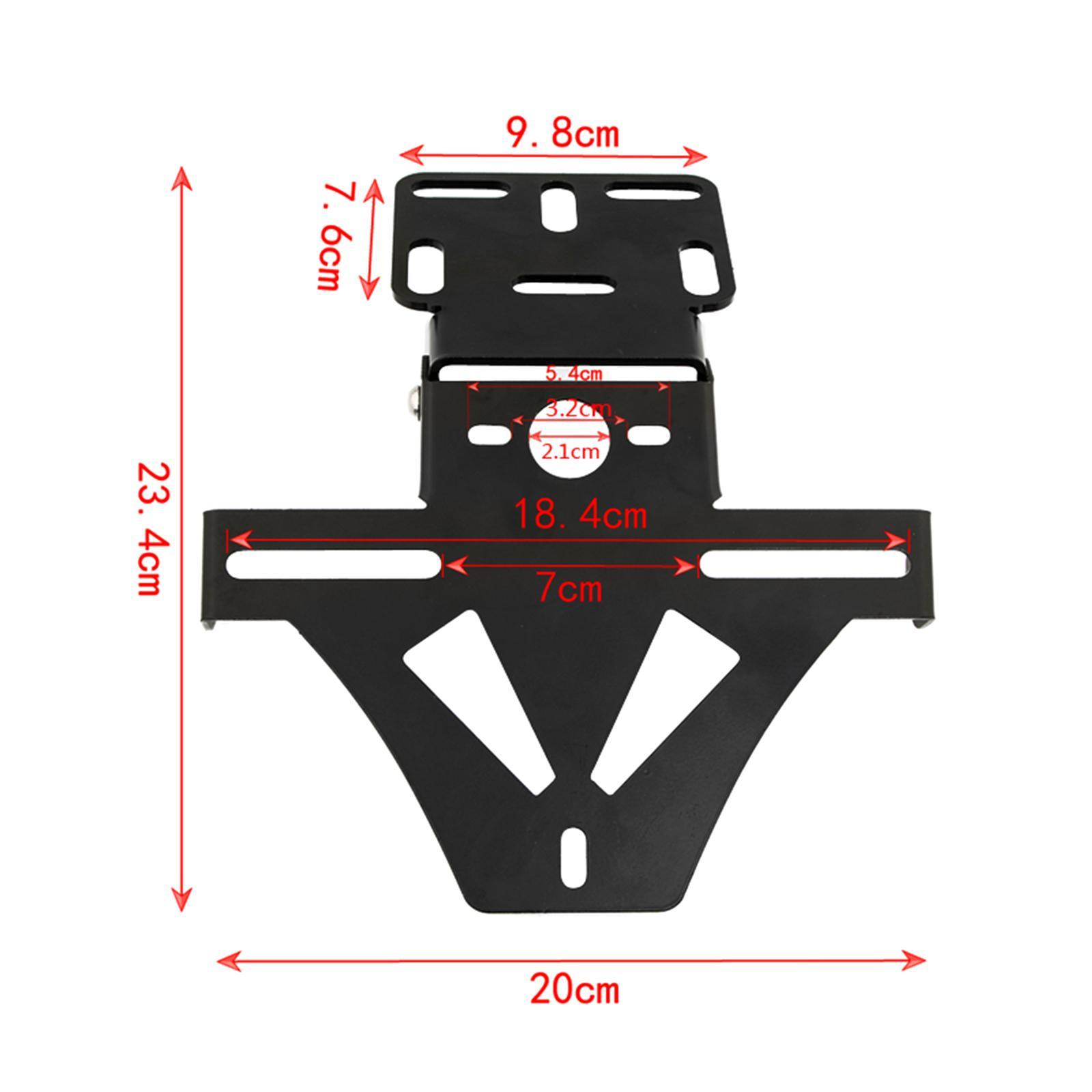 Licenses plate Holder Mount Adjustable Rear Light Bracket Accessory