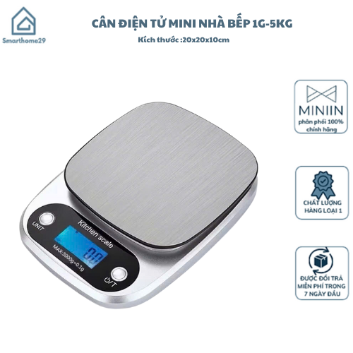 Cân Tiểu Ly Điện Tử Nhà Bếp Định Lượng 0.1 - 10000g - Cân Làm Bánh Có Độ Chính Xác Cao - HÀNG CHÍNH HÃNG MINIIN
