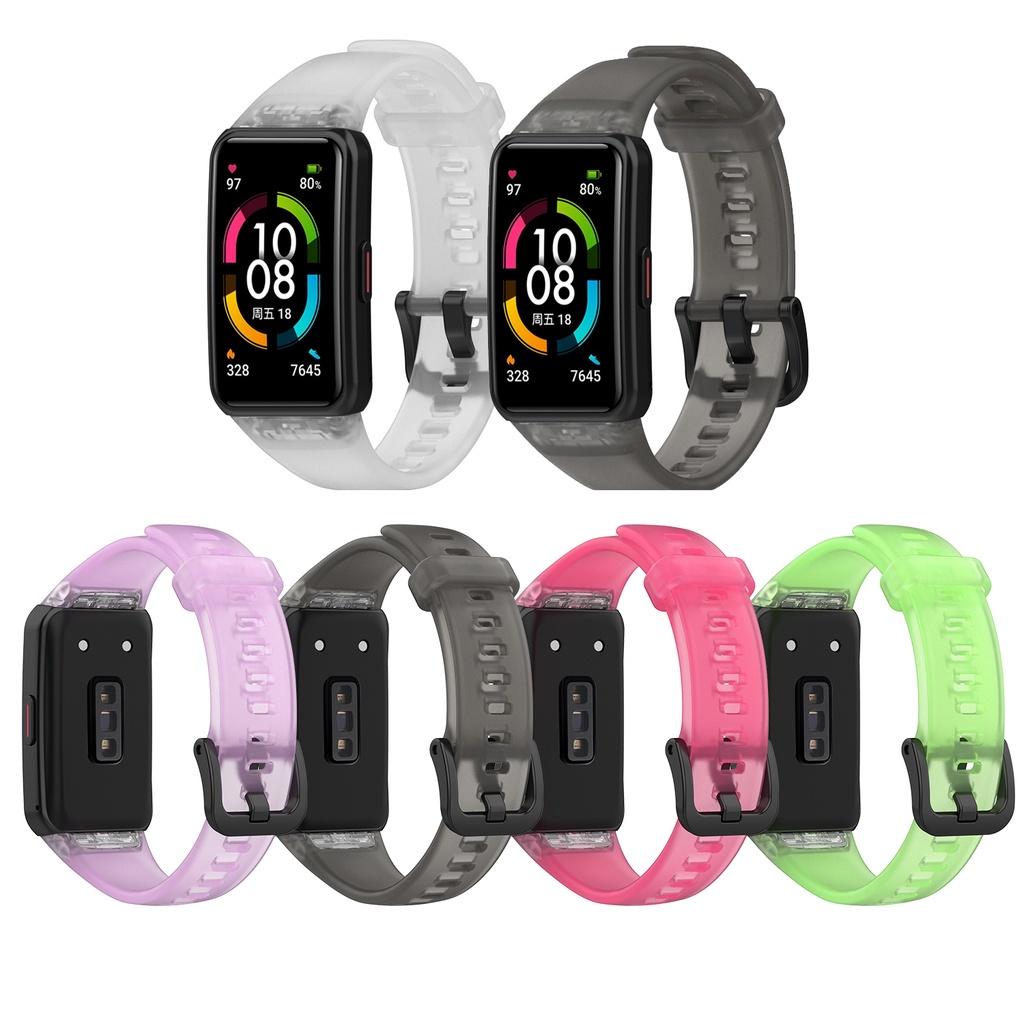 Dây Đeo Silicon Trong Suốt Chống Nước Cho Đồng Hồ Thông Minh Huawei Honor Band 6
