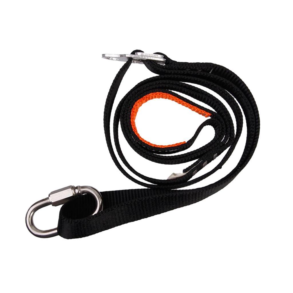 Adjustable Foot Sling Climbing Ascender Foot Loop Sling Rope Black