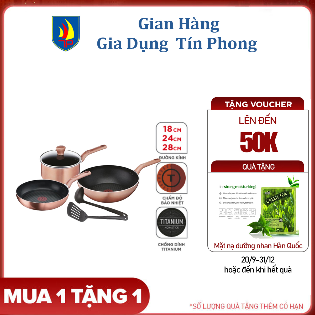 Bộ nồi chảo Tefal Cook&amp;Shine 6pcs G803S695 - gồm 1 chảo sâu, 1 chảo cạn, 1 nồi