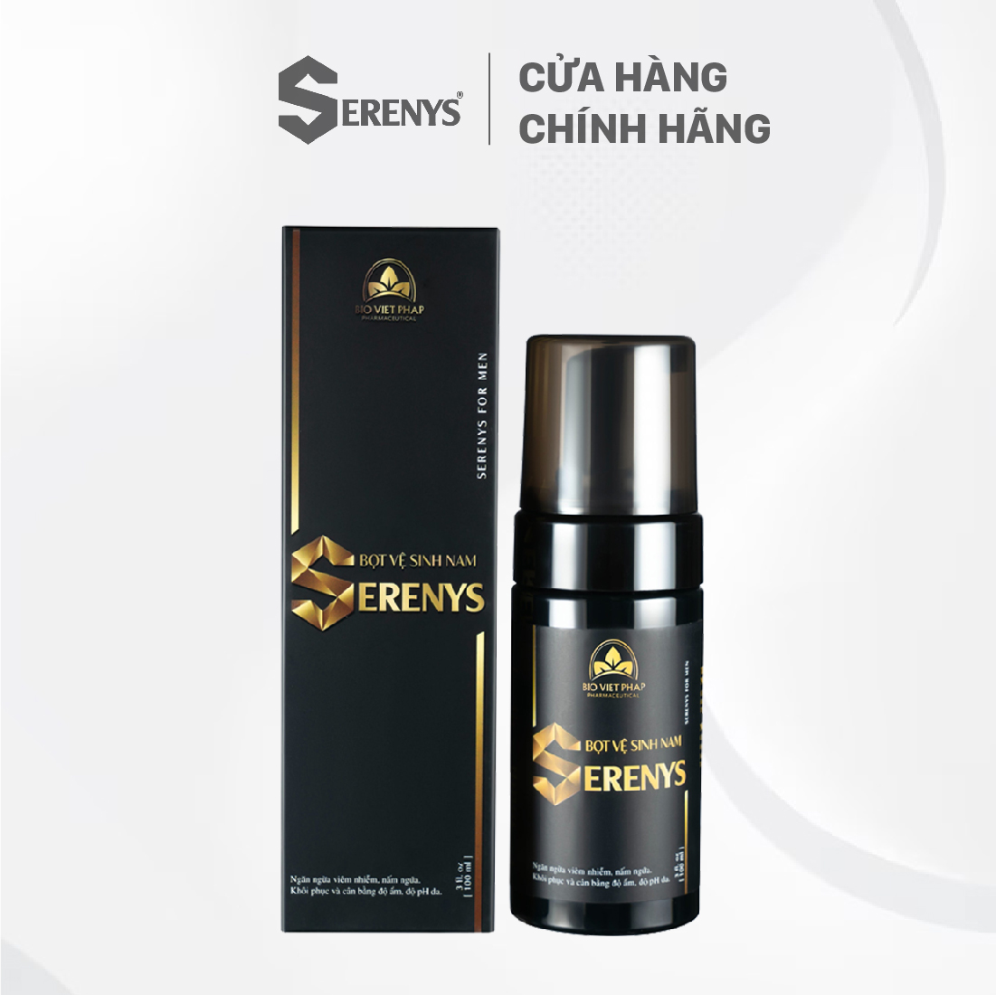 Combo 2 chai bọt vệ sinh khử, ngăn ngừa nấm ngứa nam giới Serenys 100ml