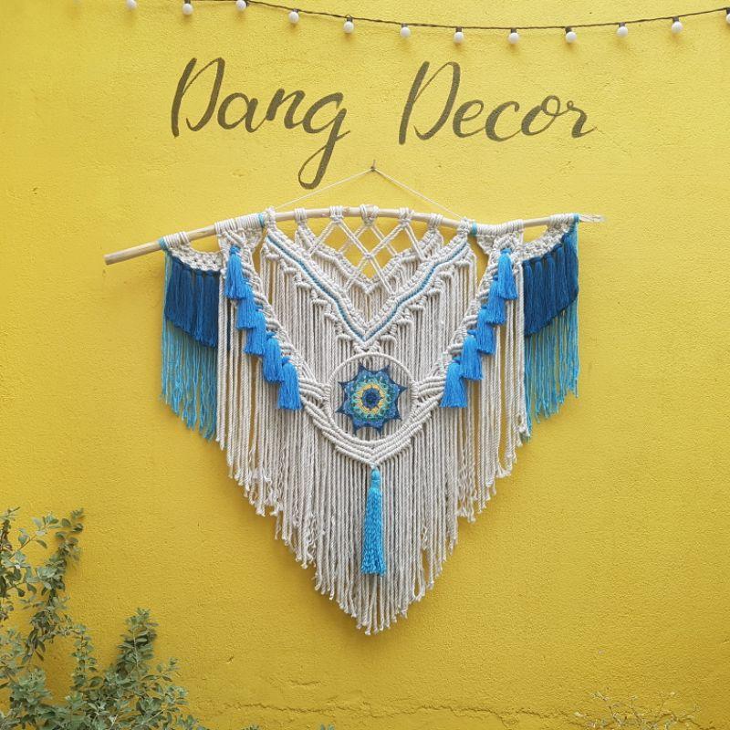 Mành Macrame Santorini trang trí siêu to phong cách Địa Trung Hải sang trọng