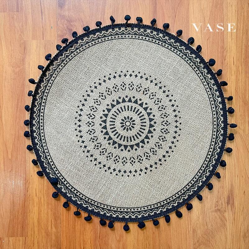 Tấm Lót Vintage - Vải Sợi Đay - Lót Bàn Ăn - Lót Ly - Lót Bình Hoa