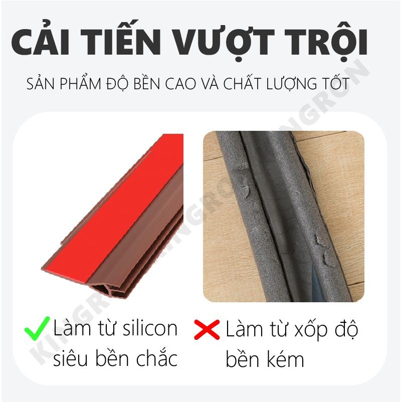 Thanh nẹp chắn khe hở dán chân cửa, chống bụi, chống côn trùng RPVC Miếng chặn cửa PVC tam giác đa năng KINGRON