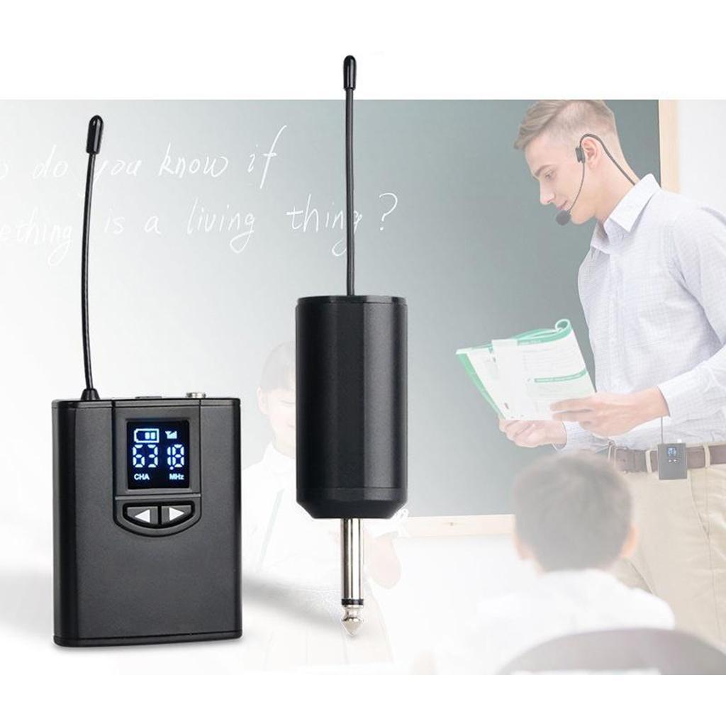 UHF Wireless Headset Lavalier Microphone Lapel Mic For Teacher Speech Interview