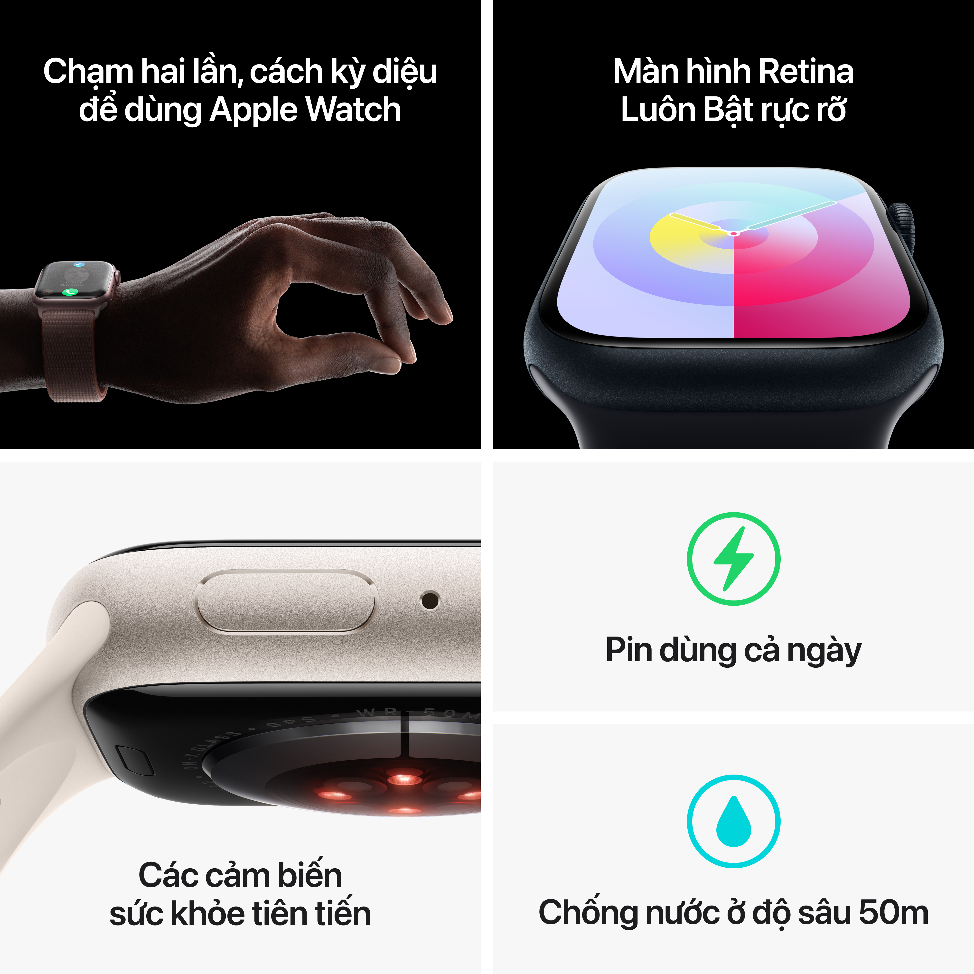 Apple Watch Series 9 GPS Sport Loop (Viền Nhôm, Dây vải)