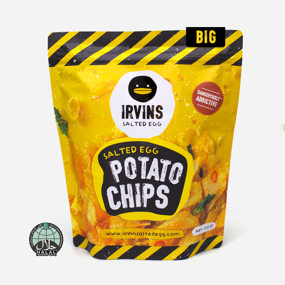 [ƯU ĐÃI 1+1] Combo IRVINS Khoai tây 230g + Da cá cay 105g - IRVINS Salted Egg Potato Chips &amp; Hot Boom Fish Skin