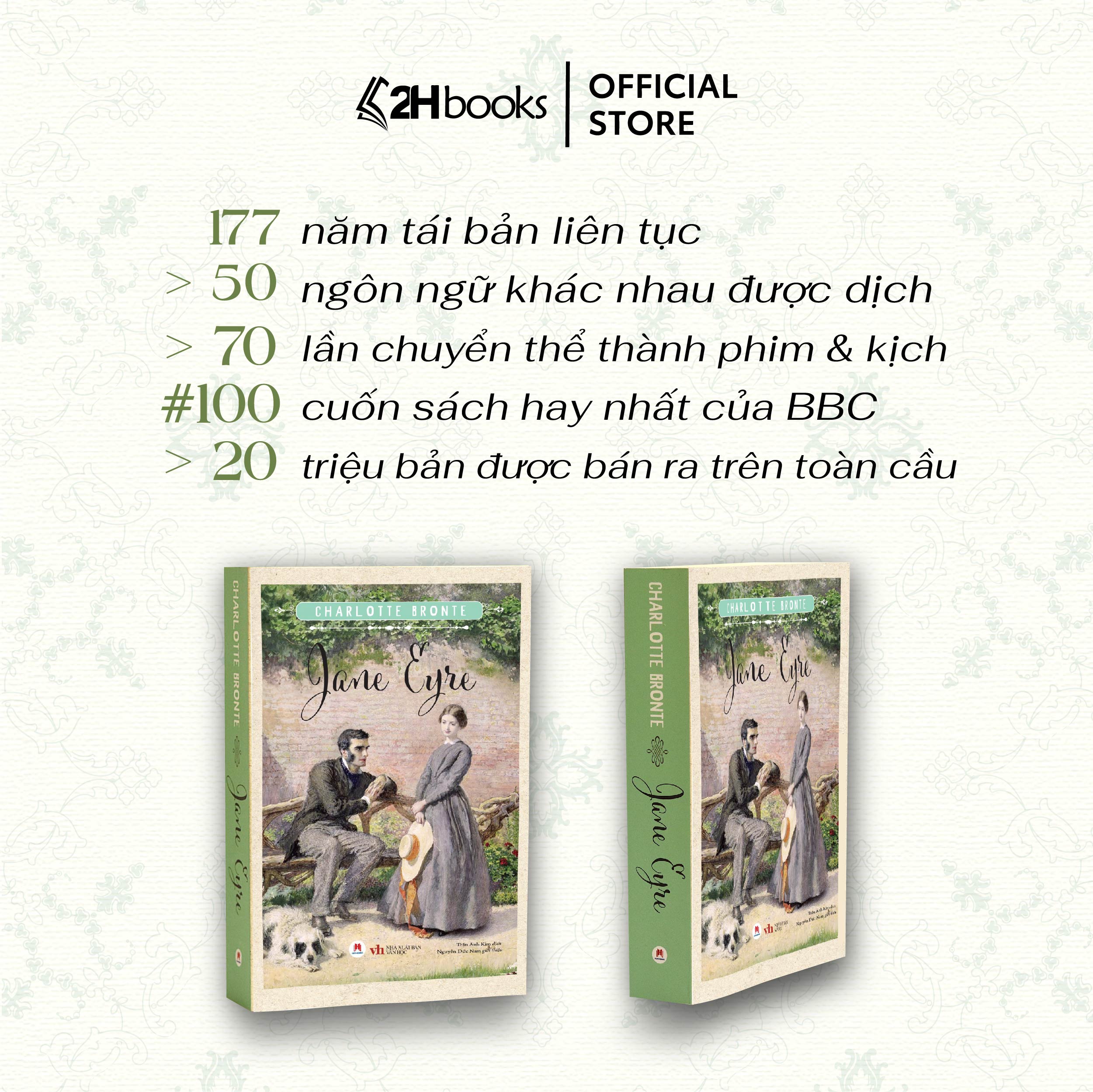 Sách- Jane Eyre , Văn Học Kinh Điển, Tiểu Thuyết Gothic Lãng Mạn của Charlotte Bronte (Tái Bản