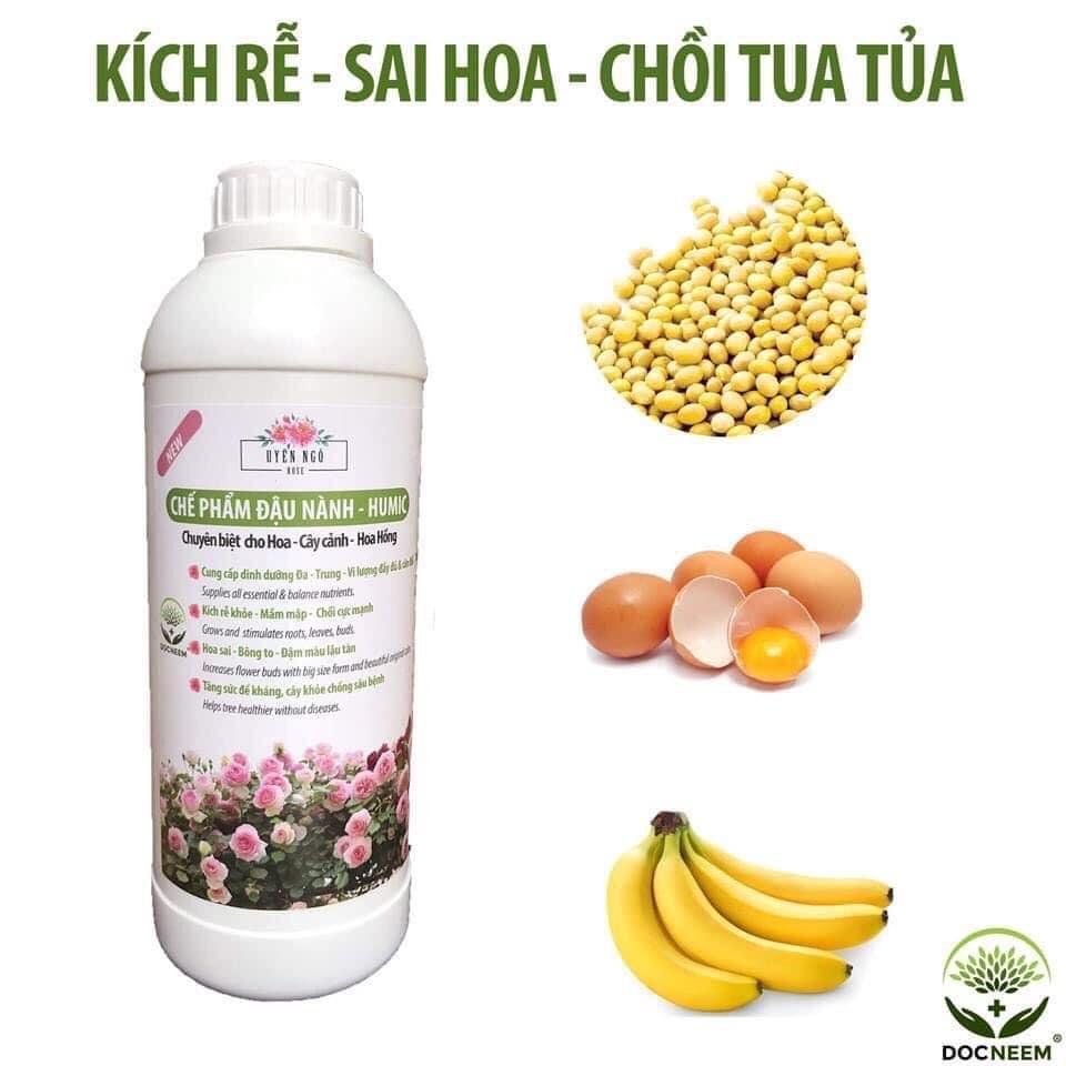 Chế phẩm đậu nành trứng chuối lên men humic Uyên Ngô -1lít