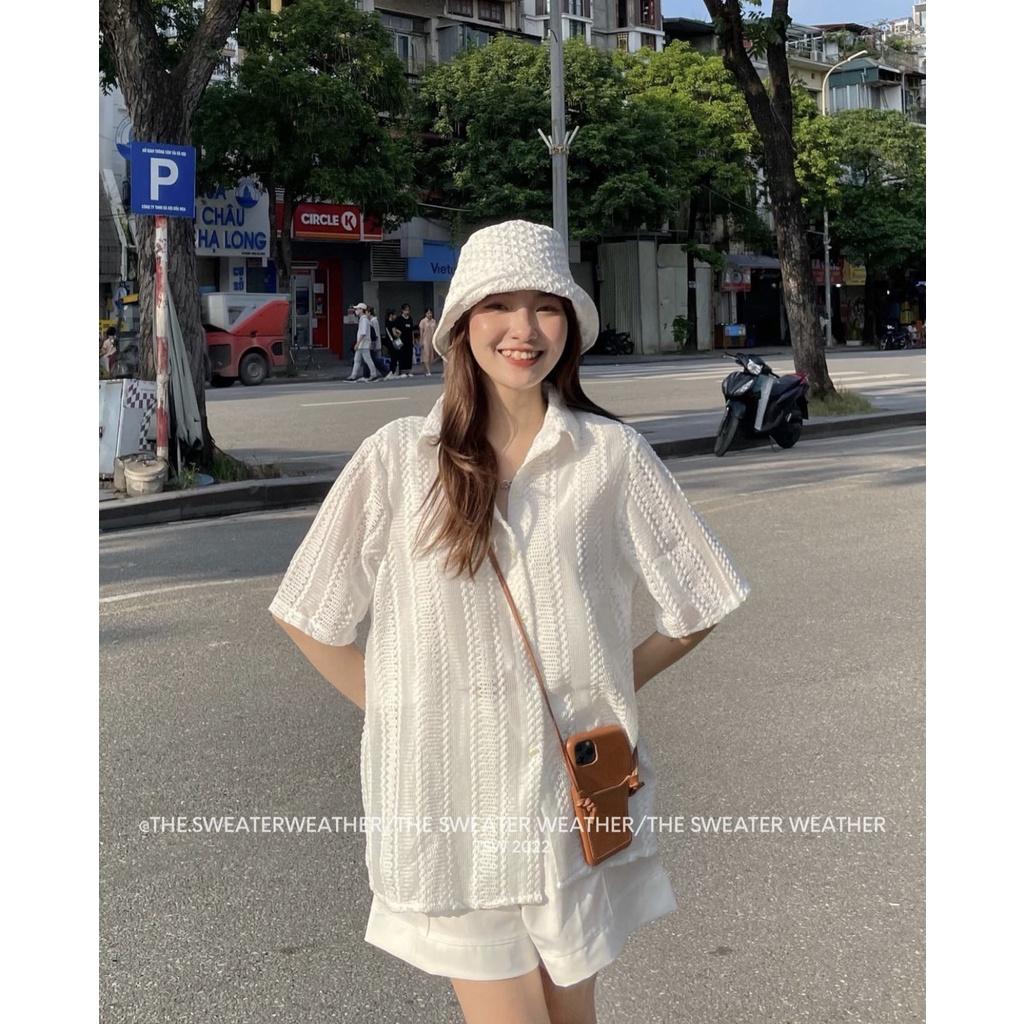 Áo sơ mi ren 2 lớp tay lỡ cổ đức siêu hot hàng Quảng Châu loại 1