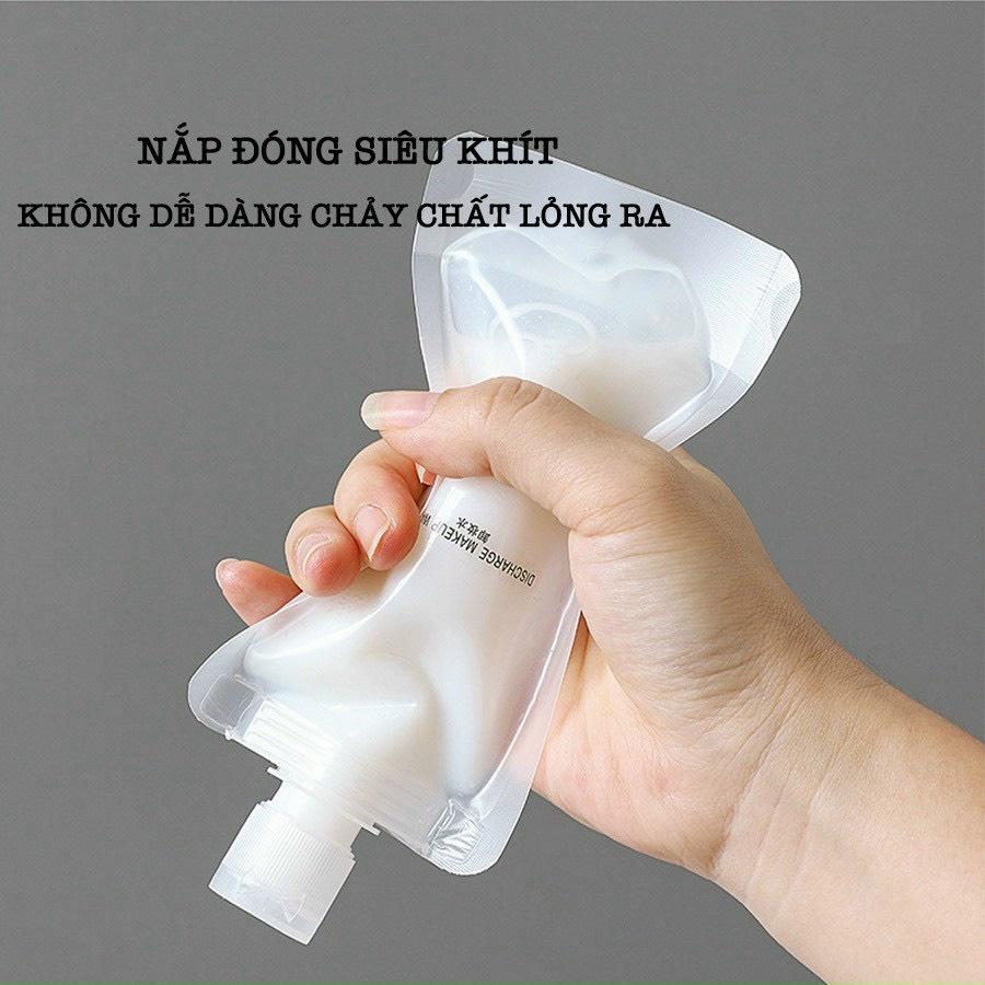 Bộ 3 Chai Chiết Mỹ Phẩm -Dầu Gội, Sữa Tắm Túi Chiết Mỹ Phẩm -Du Lịch Trong Suốt Mini Chống Nước 30ml/ 50ml/ 100ml