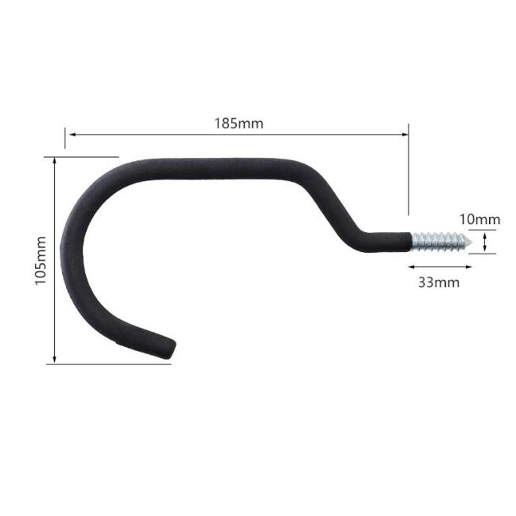 Black Wall Mounted Bike Hook Storage Brackets Garage Parking Racks