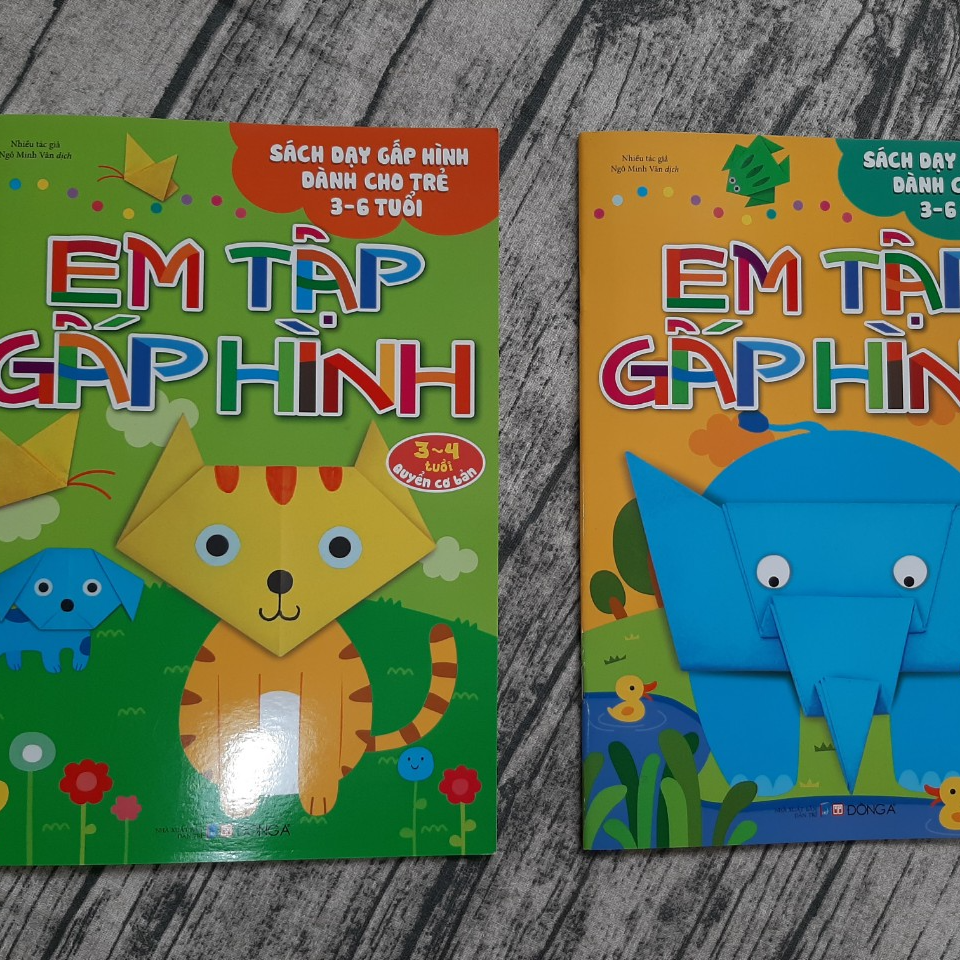Em tập gấp hình cho bé 3-4 tuổi