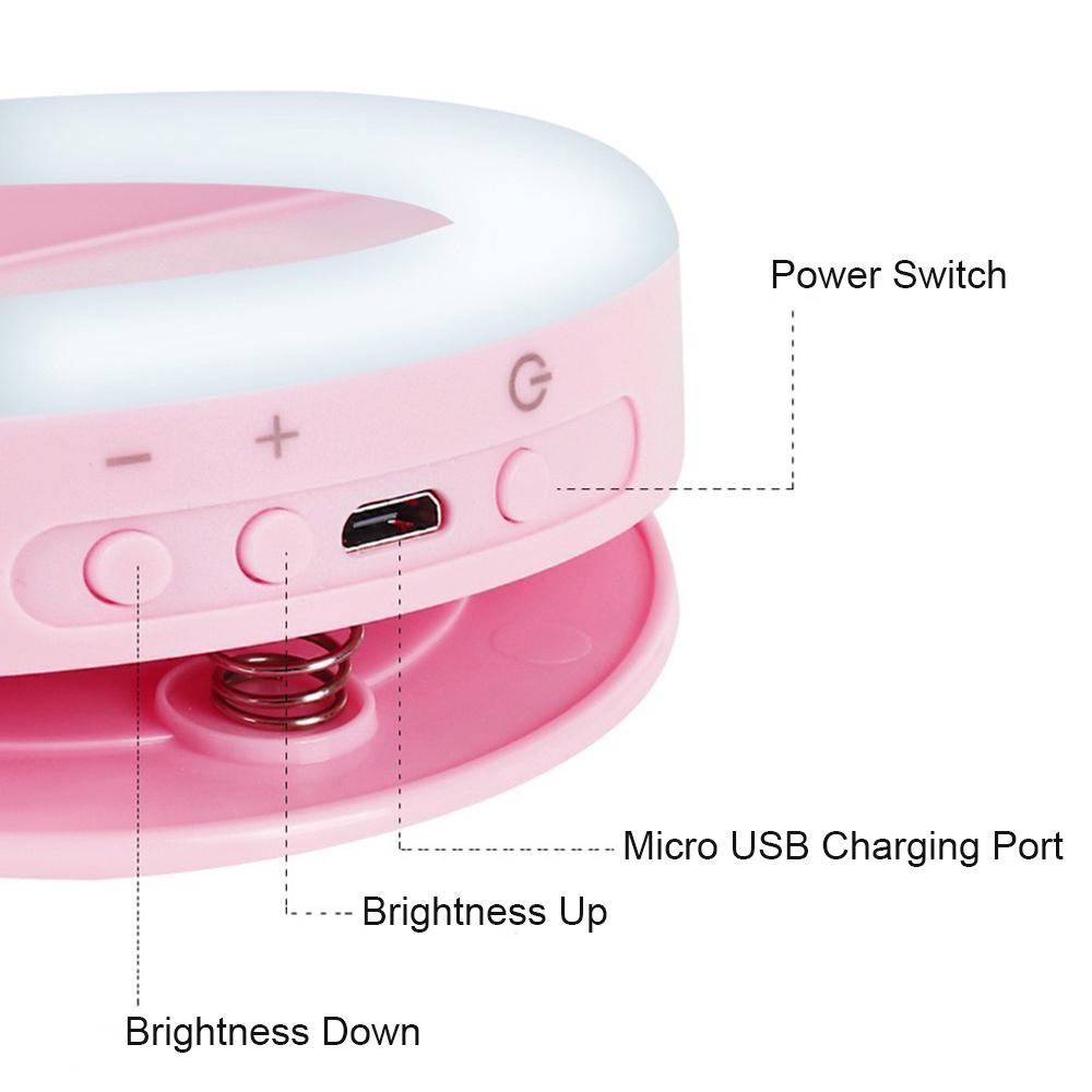 Selfie Ring Light RGB LED Tích hợp pin sạc cho điện thoại thông minh