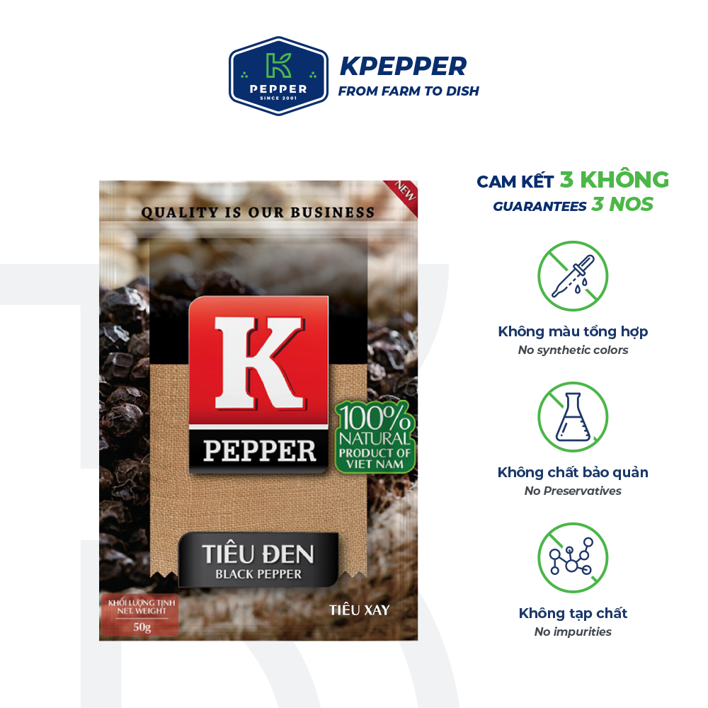 Tiêu đen xay K-Pepper 50g