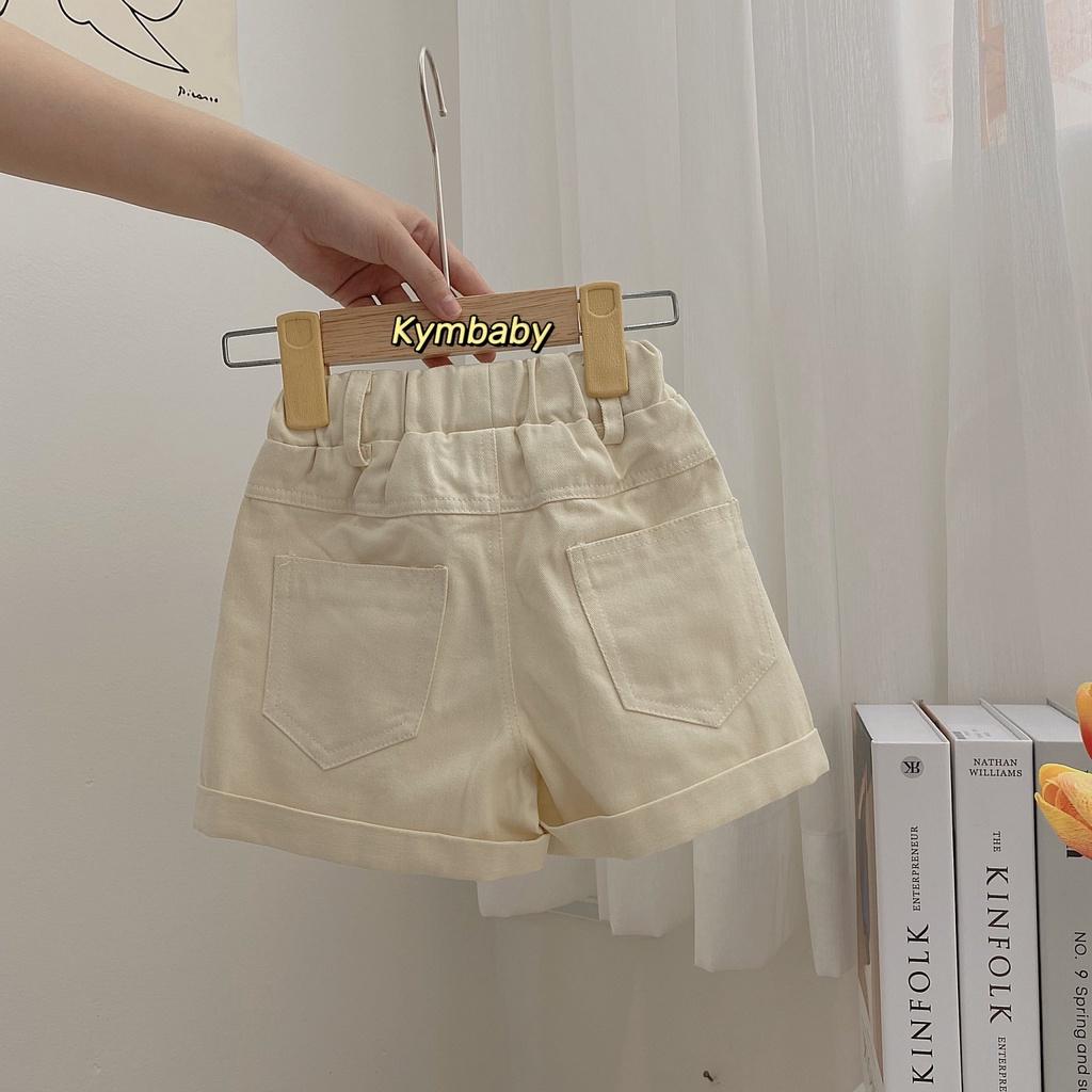 Quần short basic kaki lưng thun cho bé Q665 ( quần form nhỏ 1 size