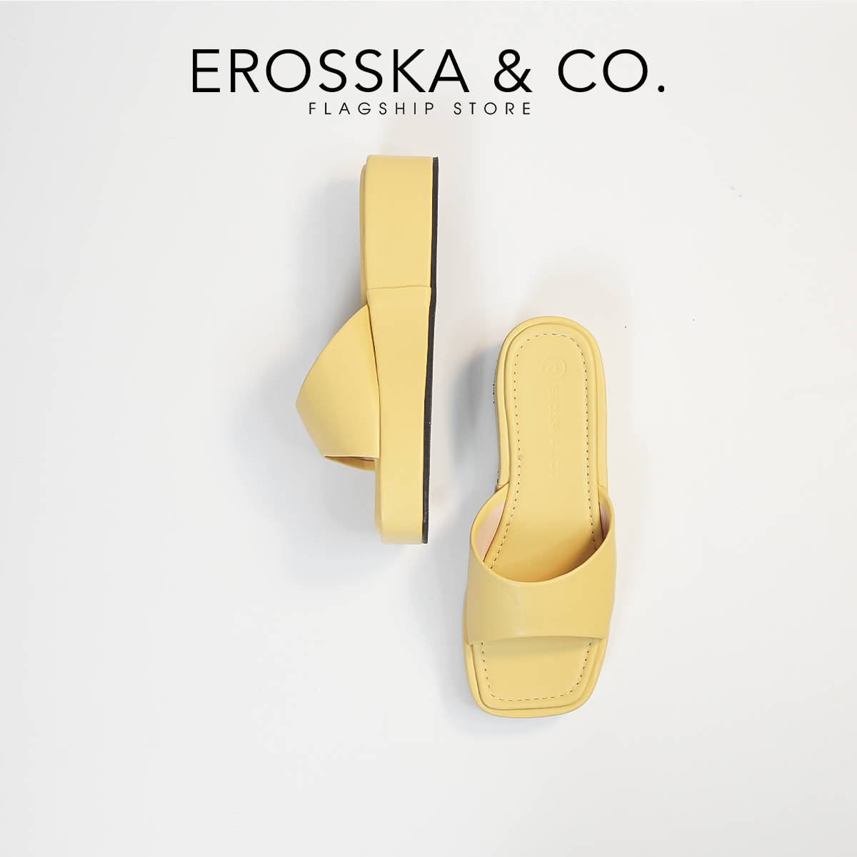 Erosska - Dép nữ thời trang đế xuồng quai ngang kiểu dáng cơ bản - SB021