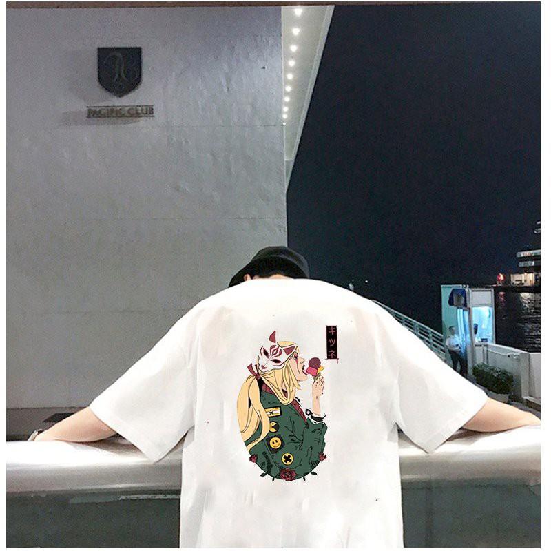 Áo thun tay lỡ nam cô gái ăn kem form rộng vải dày mịn 2020T2621