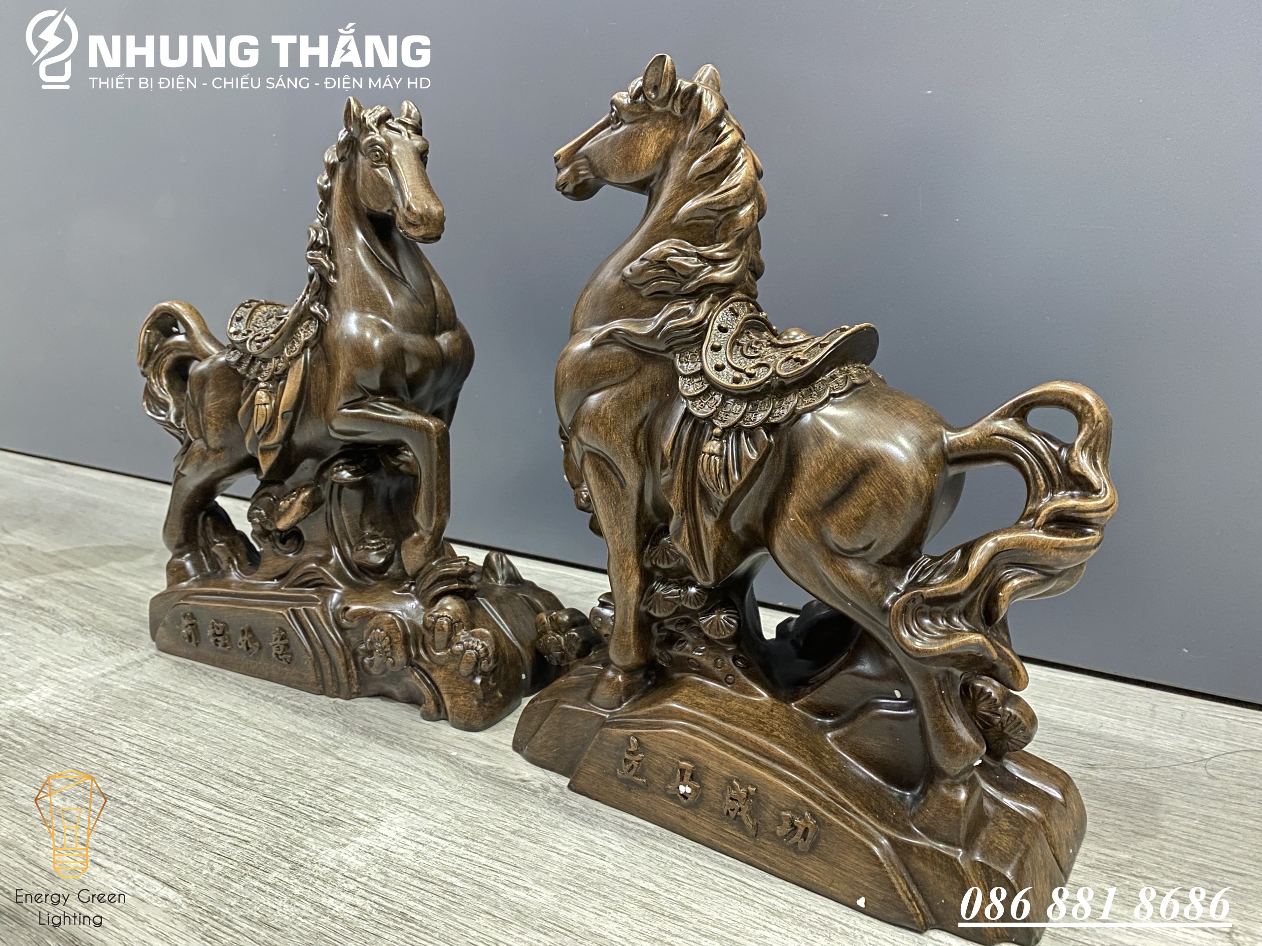 Tượng Song Mã Size To - Đem Lại Tài Lộc , May Mắn , Bình An Và Thành Công - Có Video