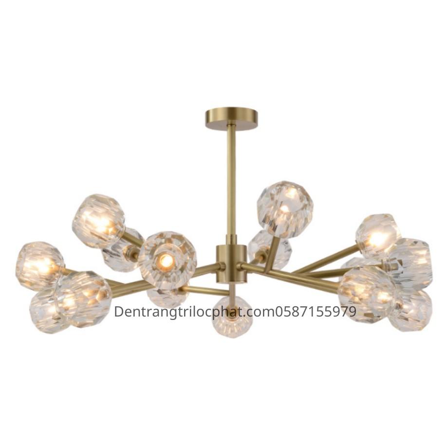 Đèn thả, đèn chùm thả trần pha lê HERA trang trí phòng khách, phòng ngủ hiện đại