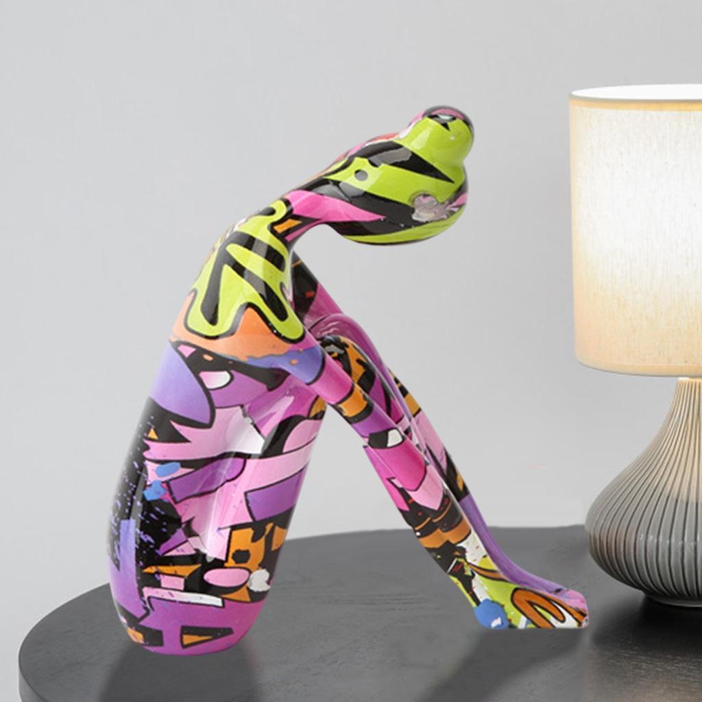 2Pcs Figurine Sculpture Statue Bedroom TV Stand Decorative